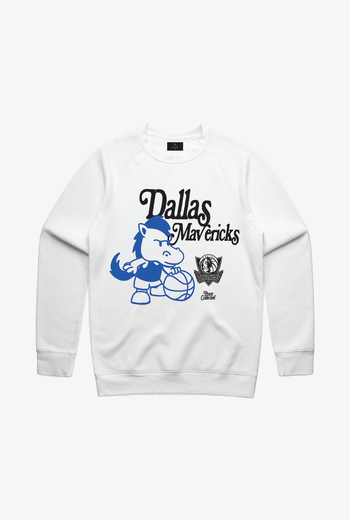 Dallas Mavericks Mascot Crewneck - White