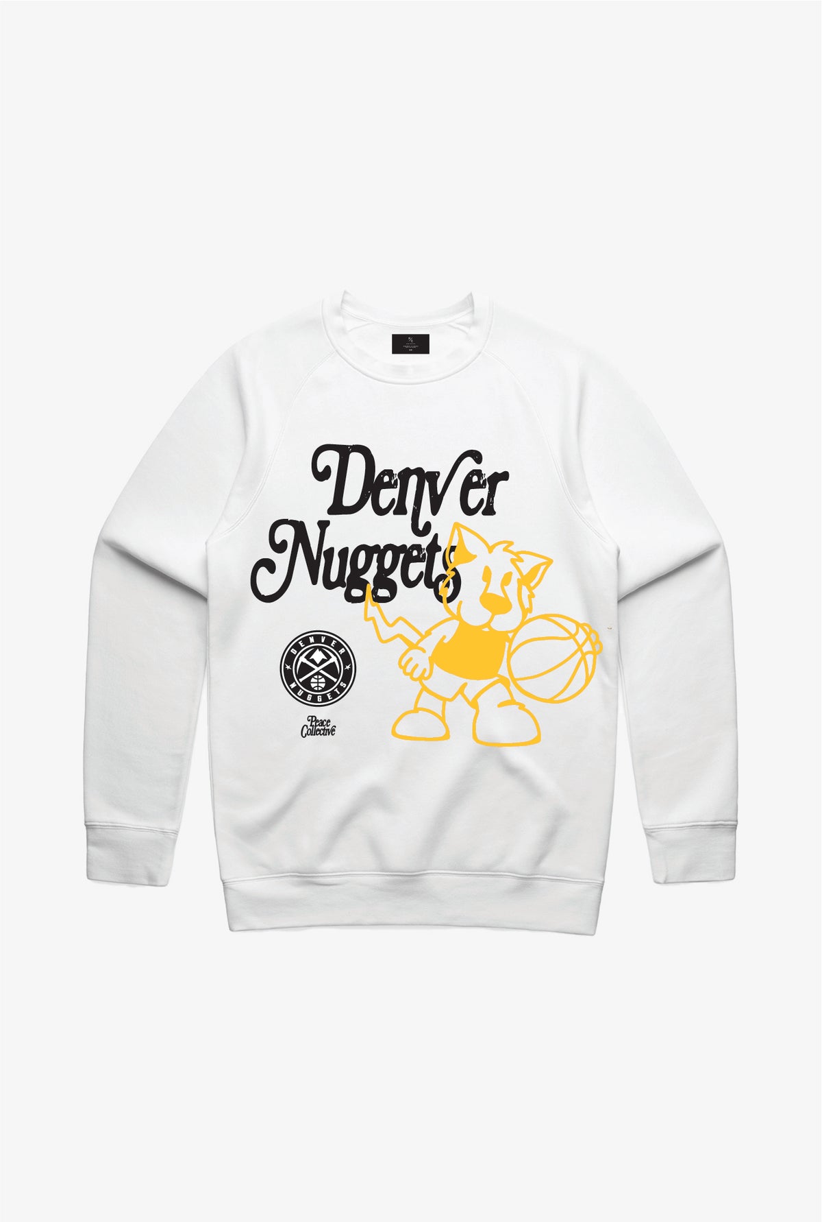 Sweat à capuche avec mascotte des Denver Nuggets - Blanc