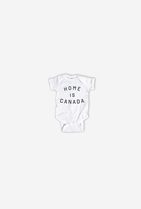 Home is Canada Short Sleeve Onesie - White