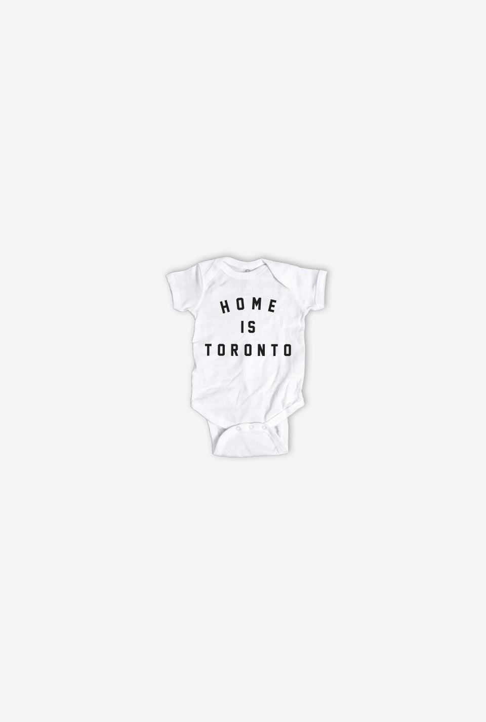 Home is Toronto Varsity Short Sleeve Onesie - White