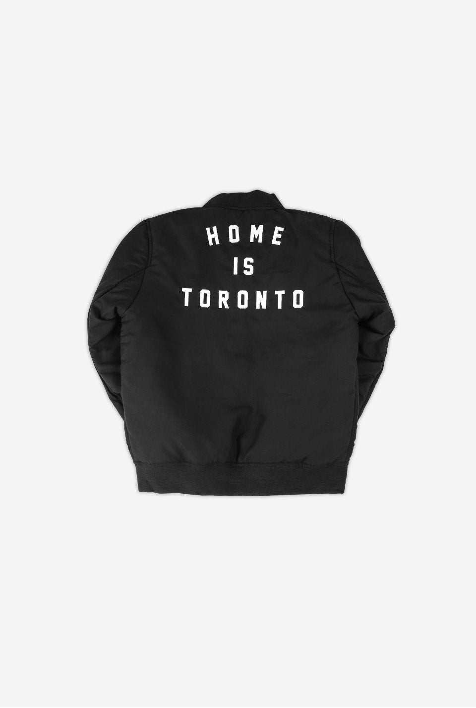Home is Toronto Varsity Bomber Jacket - Black