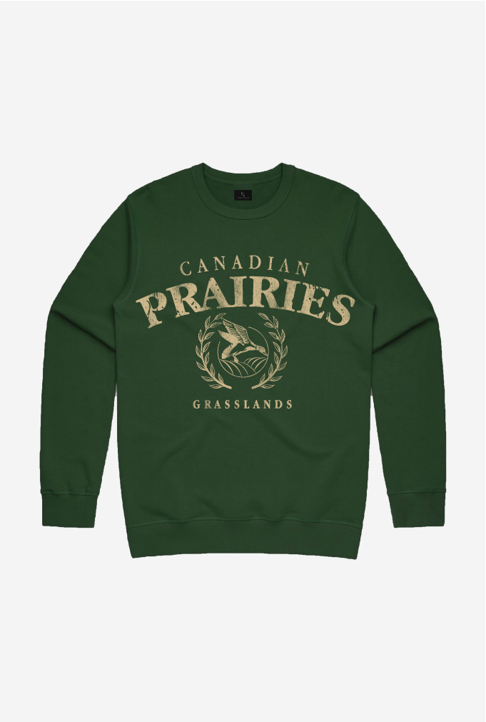 Canadian Prairies Vintage Crewneck - Forest Green