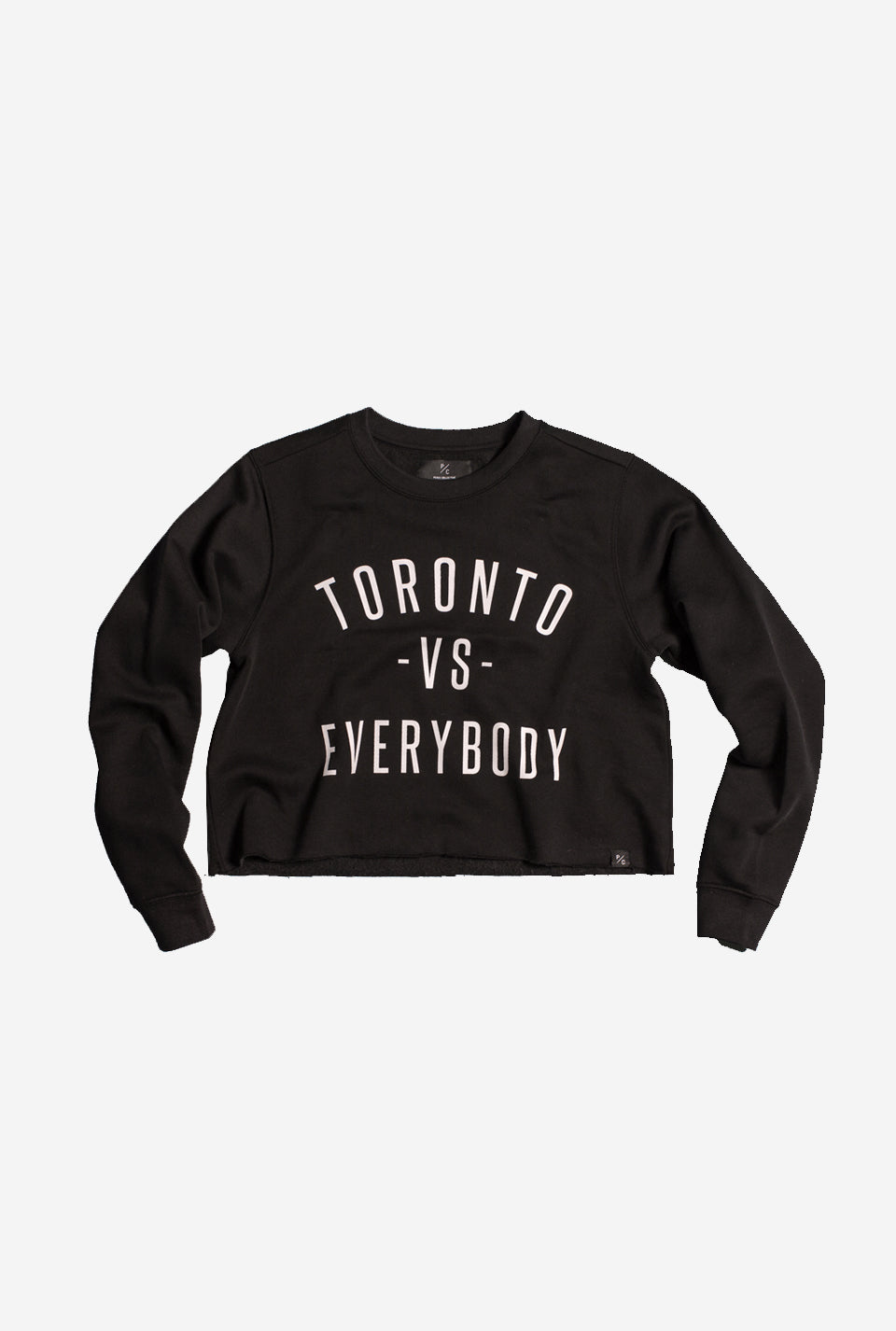 Toronto -vs- Everybody Cropped Crewneck - Black