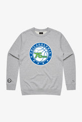 P/C x TMNT Philadelphia 76ers Logo Crewneck - Grey