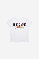P/C x Spongebob Schwammkopf Peace Kinder T-Shirt - Weiß